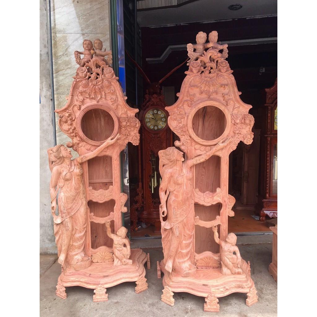 Đông hồ cây cô tiên gỗ hương đá cao 2m30
