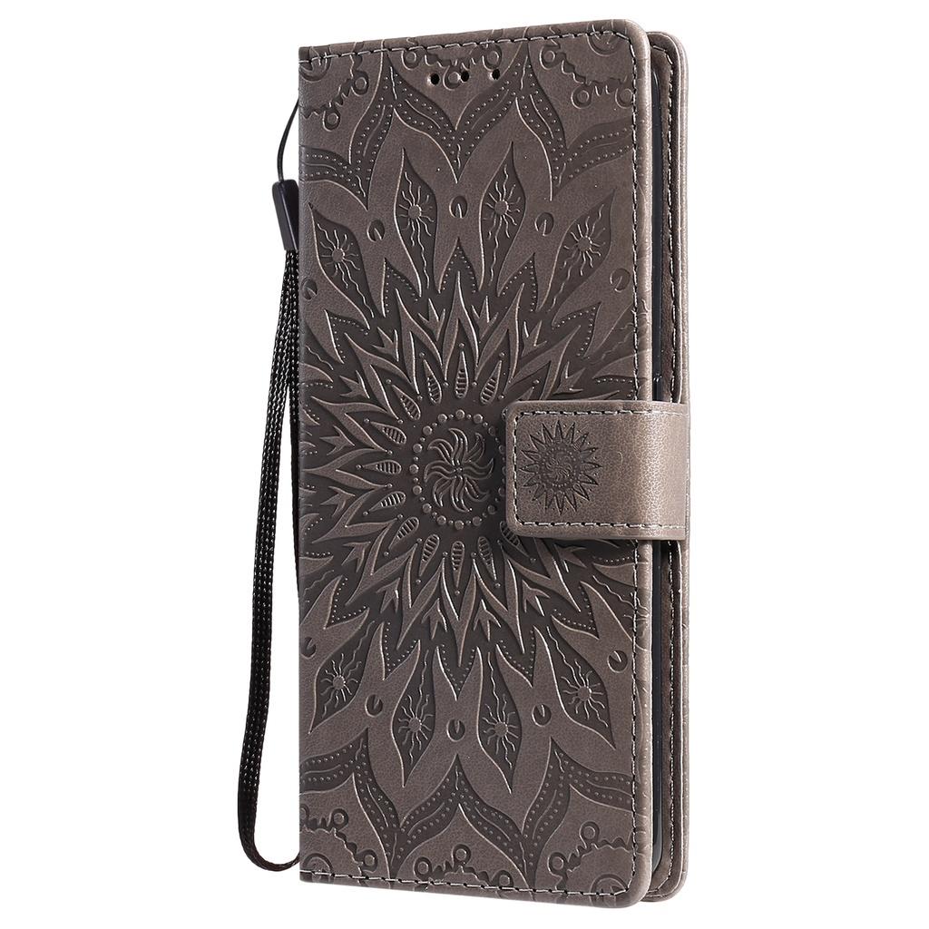 Ốp điện thoại silicon da PU kiểu ví gập in nổi họa tiết hoa hướng dương Cho OPPO REALME 7 PRO 7I C17 RENO4 PRO 4G RENO5 PRO 5G