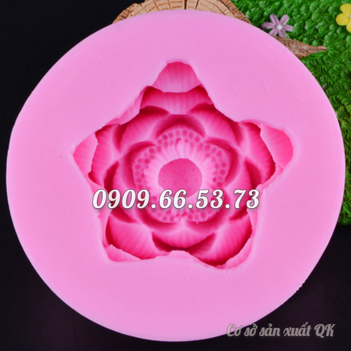 Khuôn rau câu silicon hoa sen đại đóa loại 11 cm - Mã số 1725