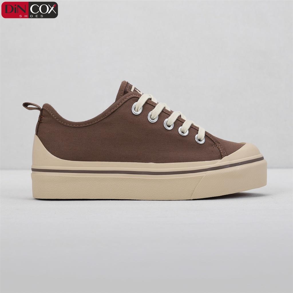 Giày Sneaker Vải Nữ DINCOX D31 Năng Động Nữ Tính Chocolate