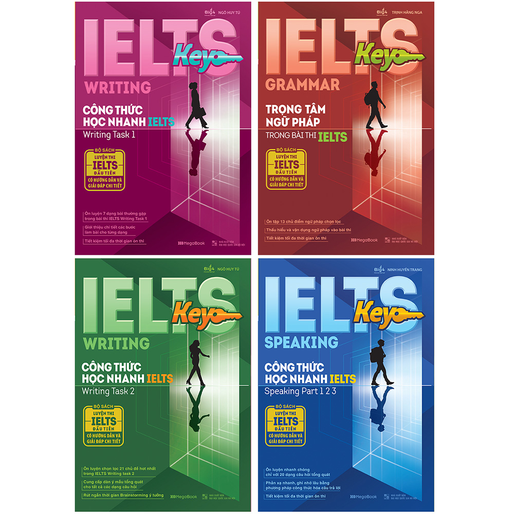 Combo 4 Cuốn IELTS Key - Công Thức Học Nhanh IELTS (Bộ Sách Luyện Thi IELTS Đầu Tiên Có Hướng Dẫn Và Giải Đáp Chi Tiết)