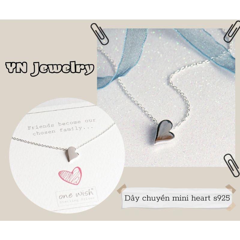 Dây chuyền tim mini bạc 925 YN JEWELRY
