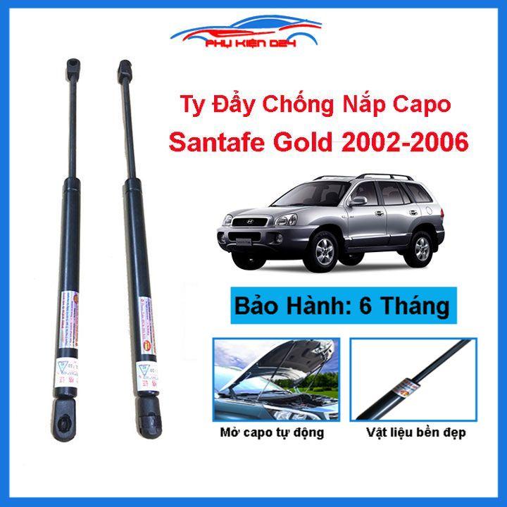 Ty thủy lực chống nắp capo Santafe Gold 2002-2003-2004-2005-2006 hỗ trợ mở tự động kèm phụ kiện lắp