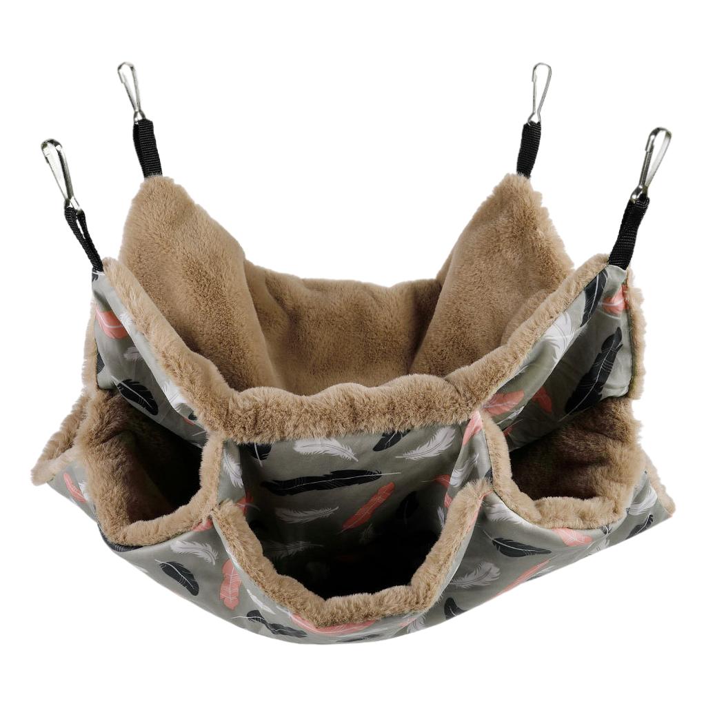 Small Animals Warm Plush Cage Hanging Hammock Bed,Guinea Pig Cage Accessories Bedding for Parrot Ferret Squirrel Hamster Rat Playing Sleeping