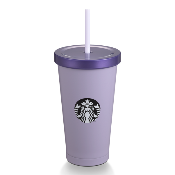 Ly Starbucks Cold Cup 18Oz (532ml) SS Purple And Blue