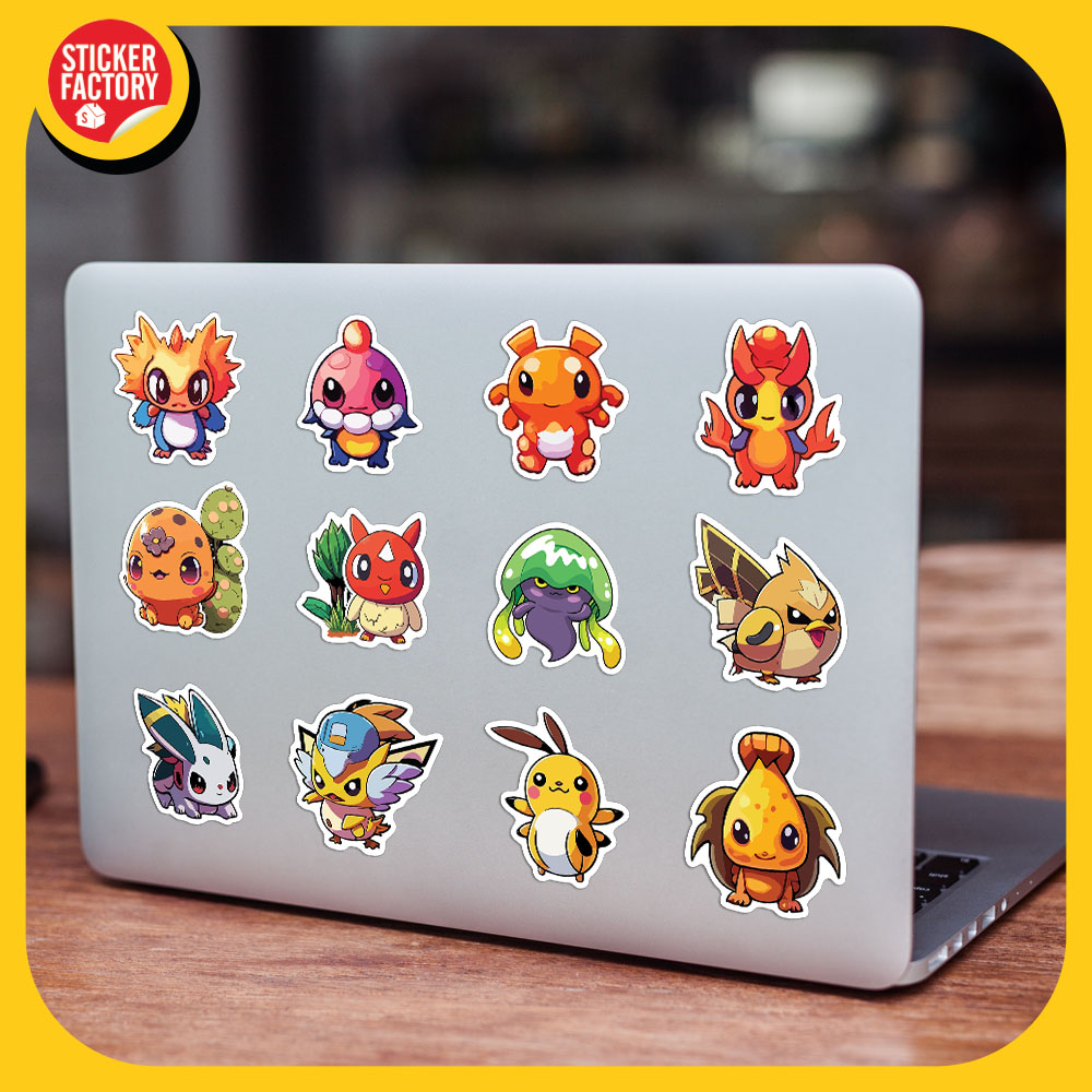 Pikamon Funny Animal - Set 100 sticker decal hình dán dễ thương - STICKER FACTORY