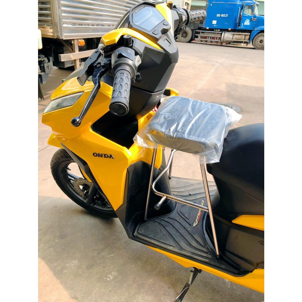 Ghế ngồi xe máy cho bé SỈ= LẺ Xe Tay Ga , Không Tựa,,An Toàn Cho Bé , GHẾ ĐÔN GA INOX YÊN NỆM