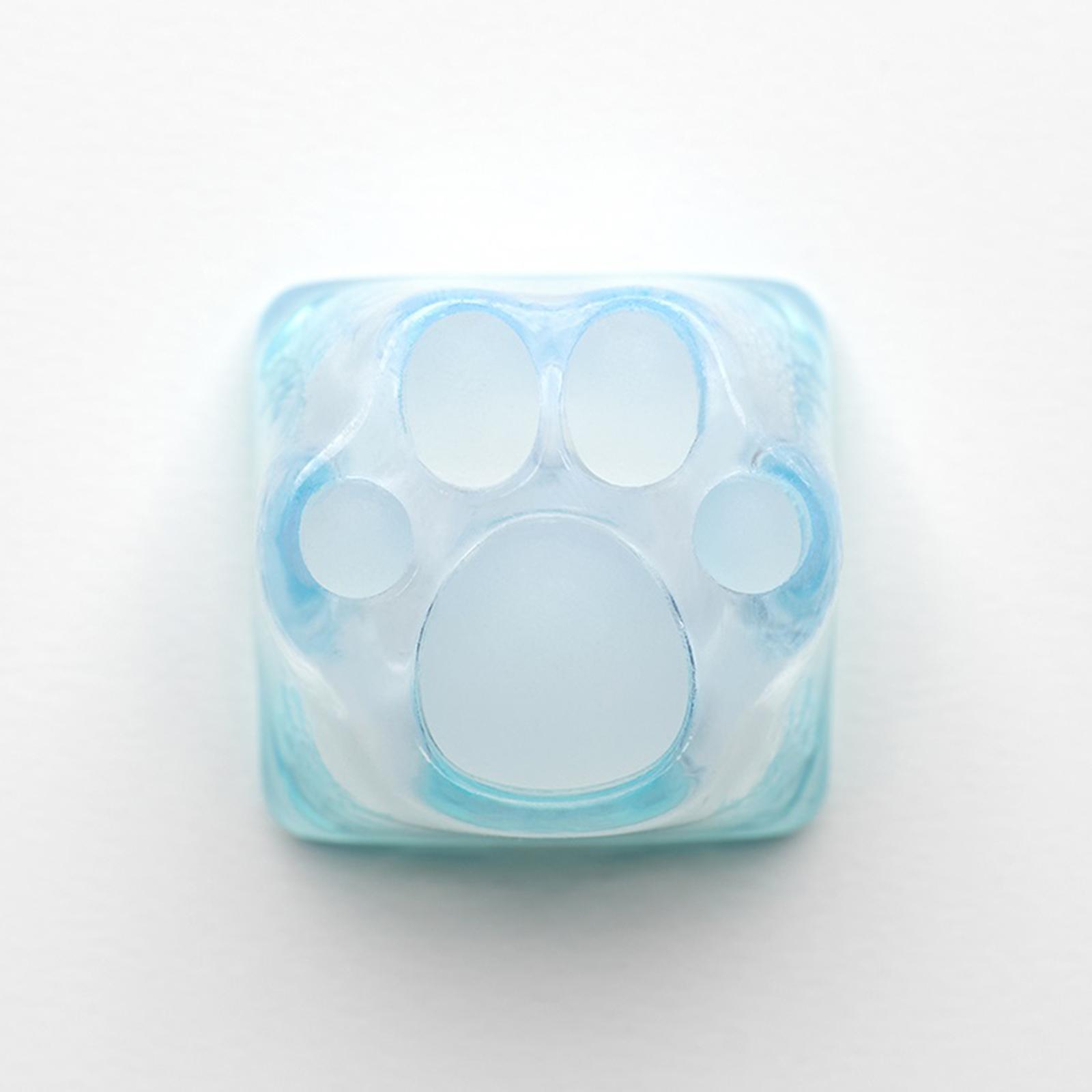 Clear Resin Cat Paw Mechanical Keyboard Keycap Pad for Cherry MX DIY