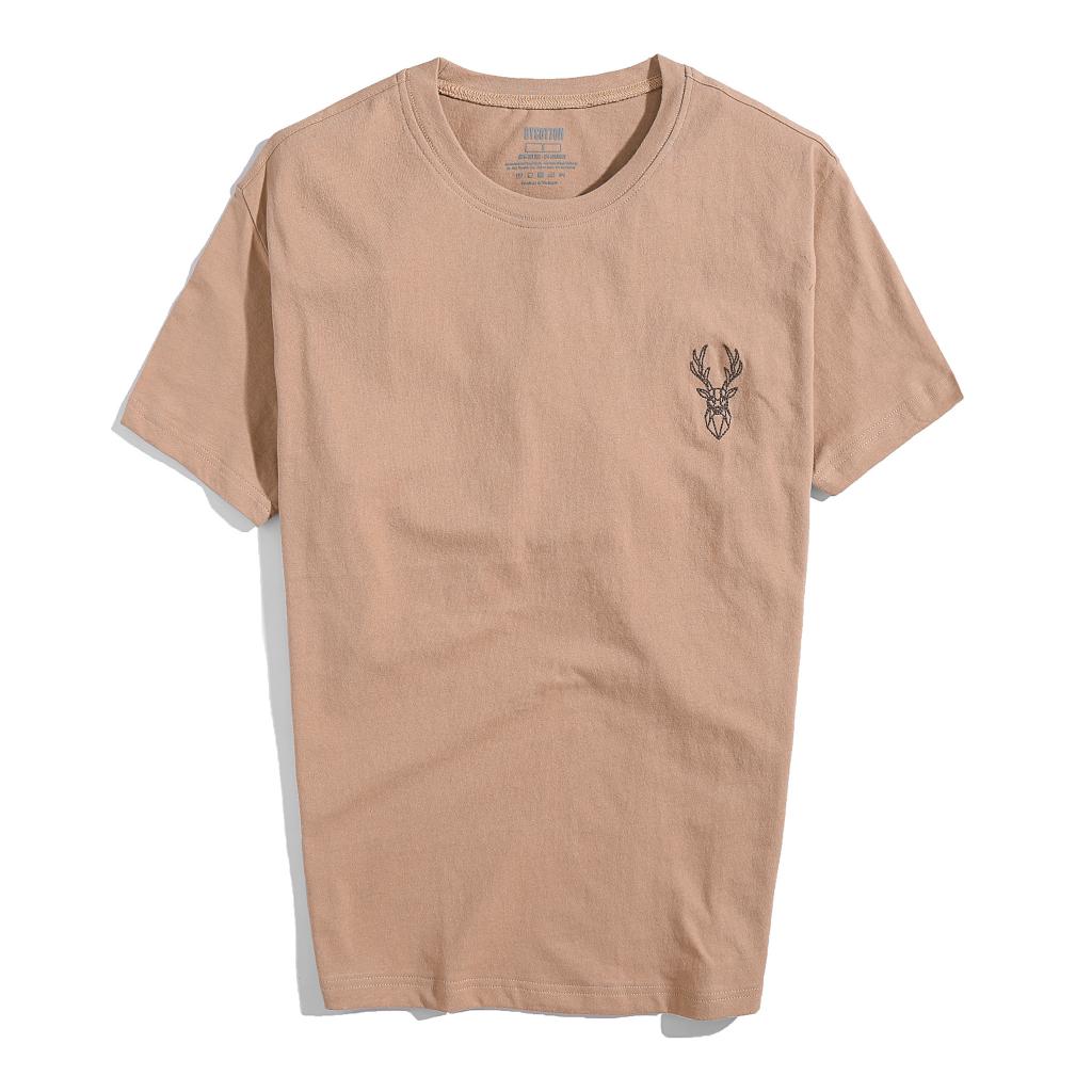 Áo Thun Ngắn Tay Cổ Tròn Nam BY COTTON Deer Single Brown Tee 2022