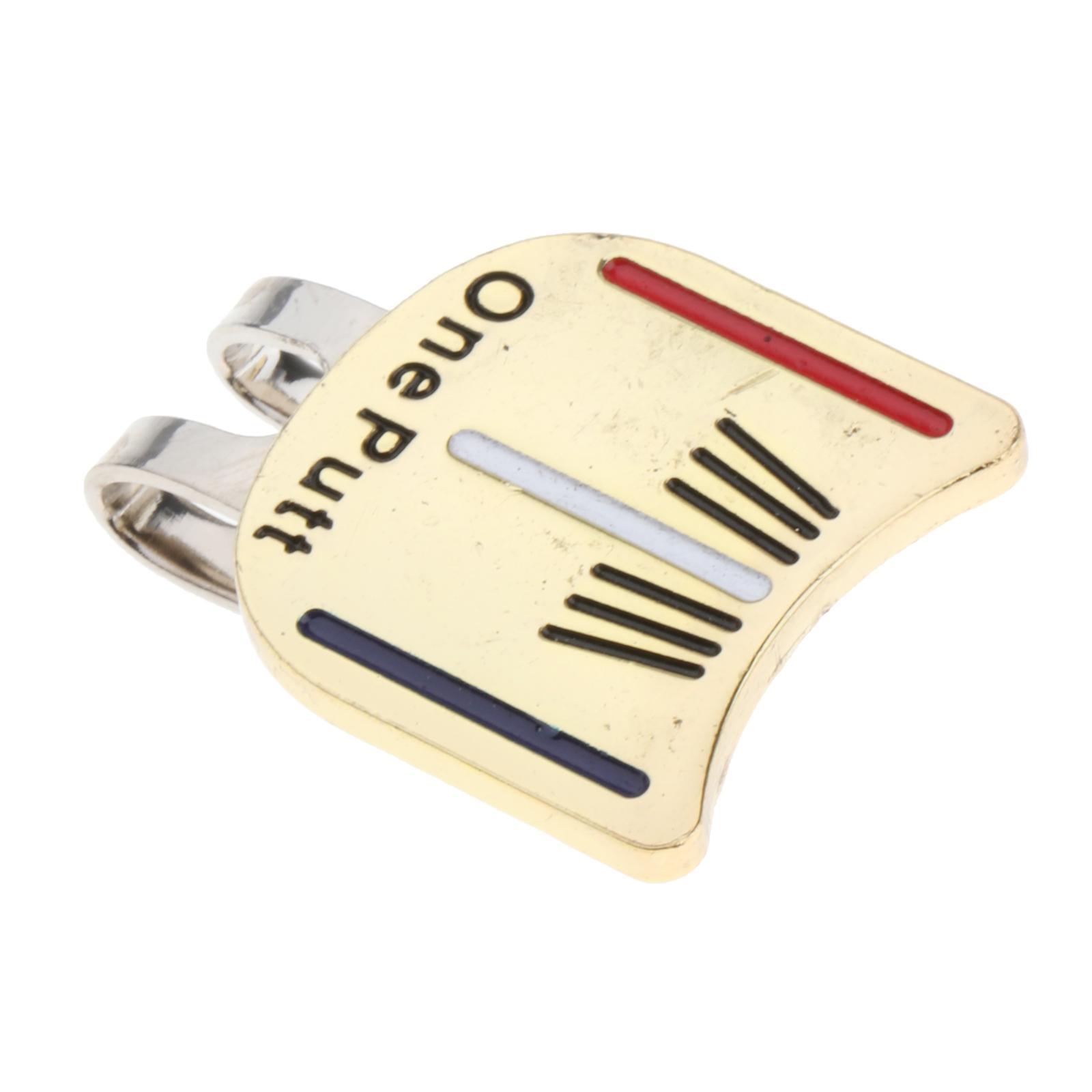 Golf Hat Clip Marker Putt Alignment Tool Marker Golden