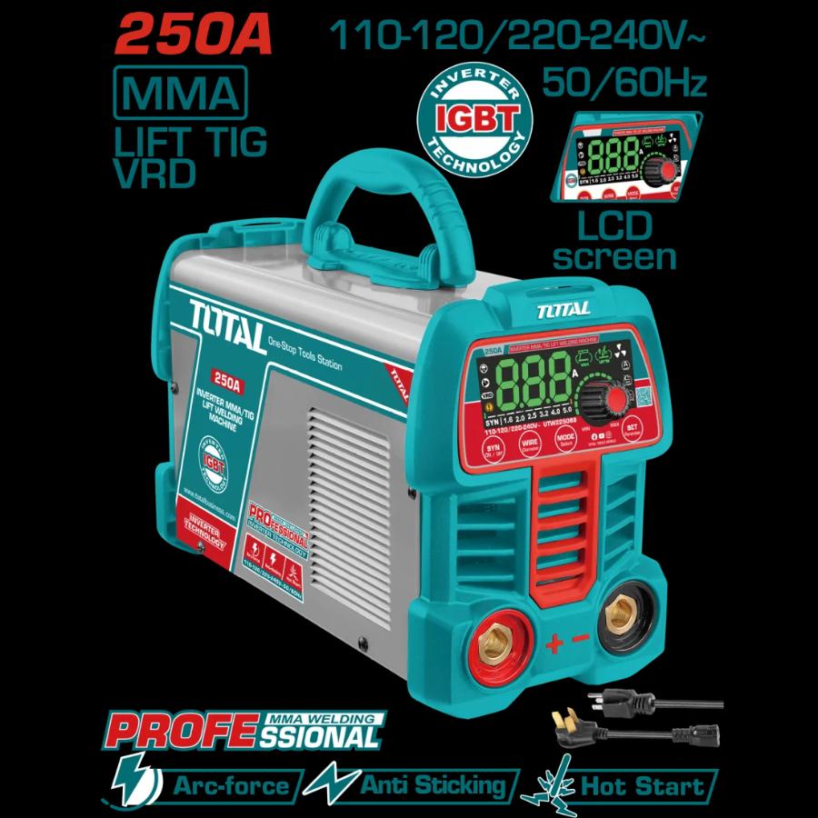 MÁY HÀN MMA INVERTER 250A/80V TOTAL TW225069 - HÀNG CHÍNH HÃNG