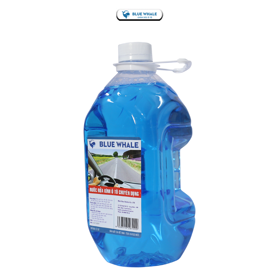 Combo 2 chai nước rửa kính ô tô Cá Voi 2 Lít, đổ trực tiếp phù hợp với mọi loại xe hơi, dễ dàng thay tại nhà