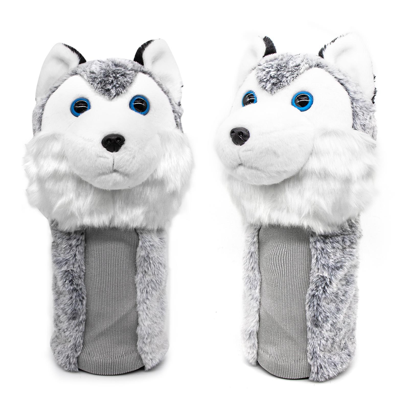 Golf Club Headcover, Wood Head Cover Long Neck Protector for 460cc Driver ,Gray and White