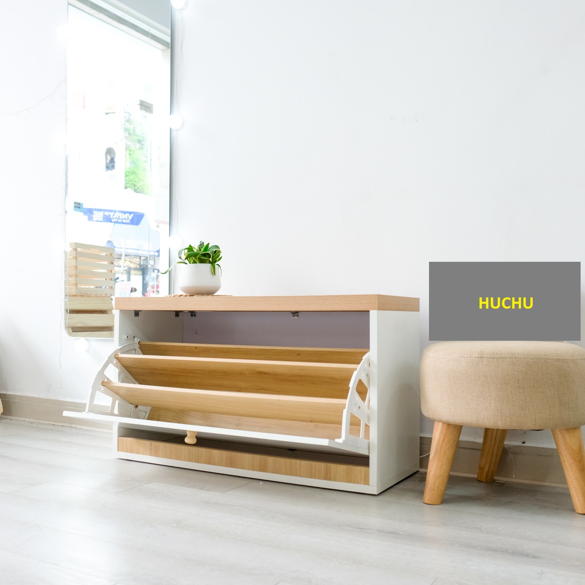 TỦ GIÀY THÔNG MINH 1S GỖ MDF HUCHU
