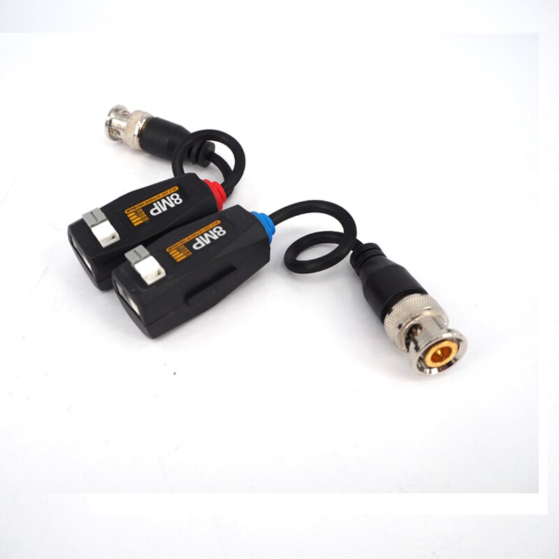 10 bộ video balun lõi đồng, chống nhiễu 8mp - màu vàng cho camera quan sát