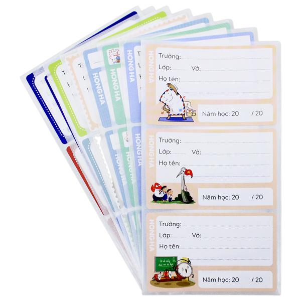 Nhãn Vở Học Sinh Cấp II - Hồng Hà 3595 (8 Nhãn Vở)