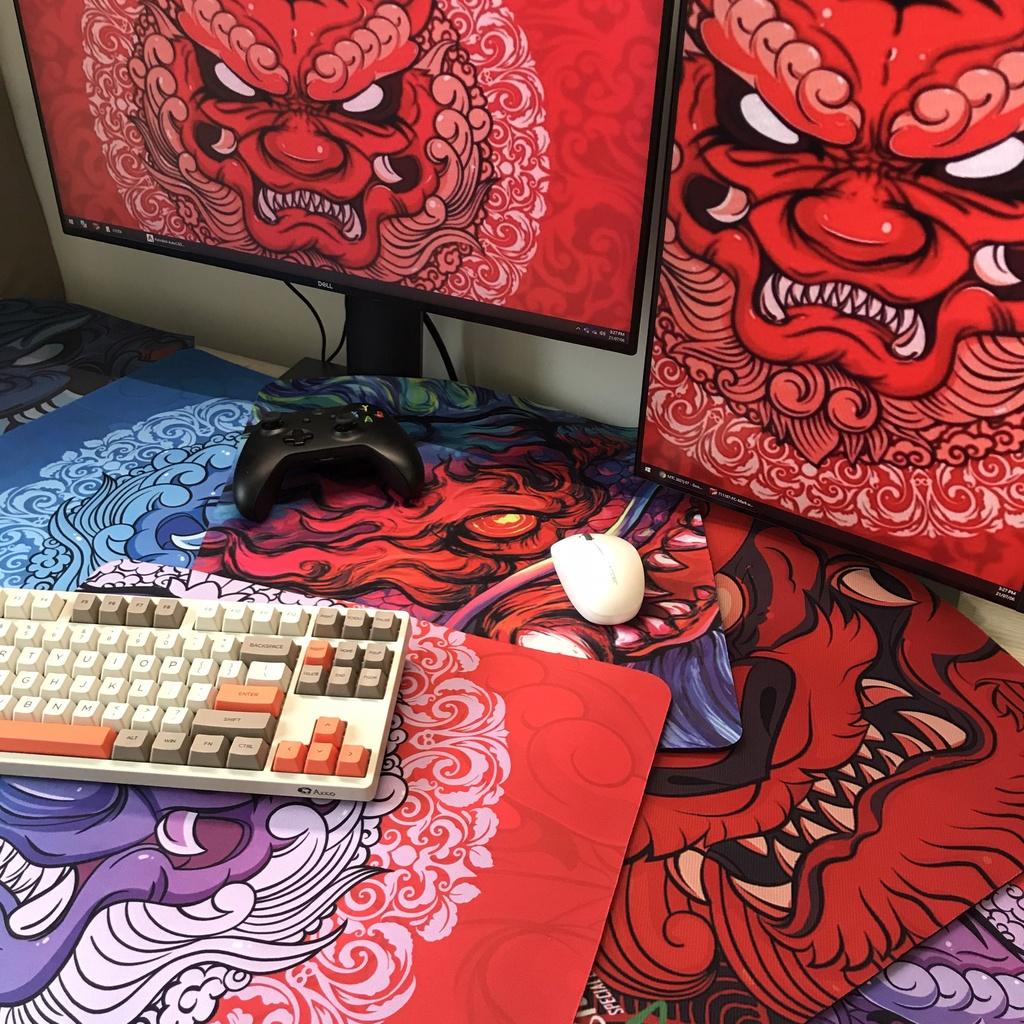 Lót Chuột - Pad Chuột - Mouse Pad - Esports Tiger Ling Yun & Long Teng - Chống Nước - Size