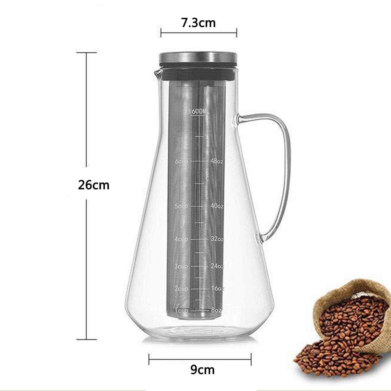 1.6L Cold Brew Coffee Maker and Tea Infuser Large Capacity