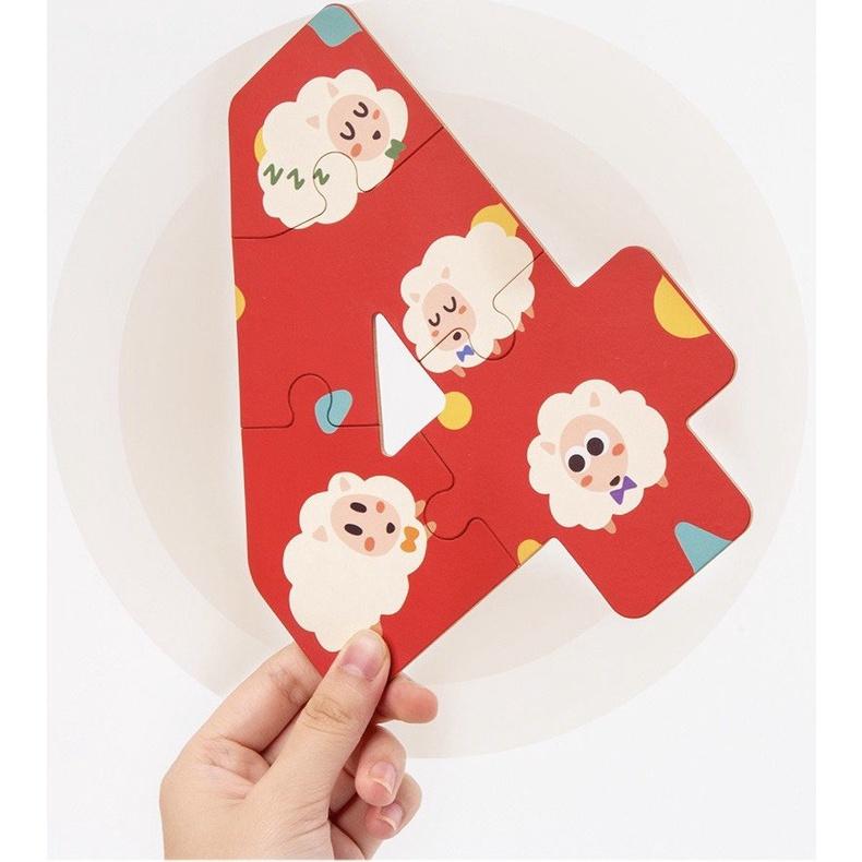 HOT GHÉP HÌNH PUZZLE CHỦ ĐỀ CHỮ CÁI VÀ SỐ ĐẾM CHẤT LƯỢNG GỖ THÔNG CAO CẤP CHO BÉ TỪ 2 TUỔI