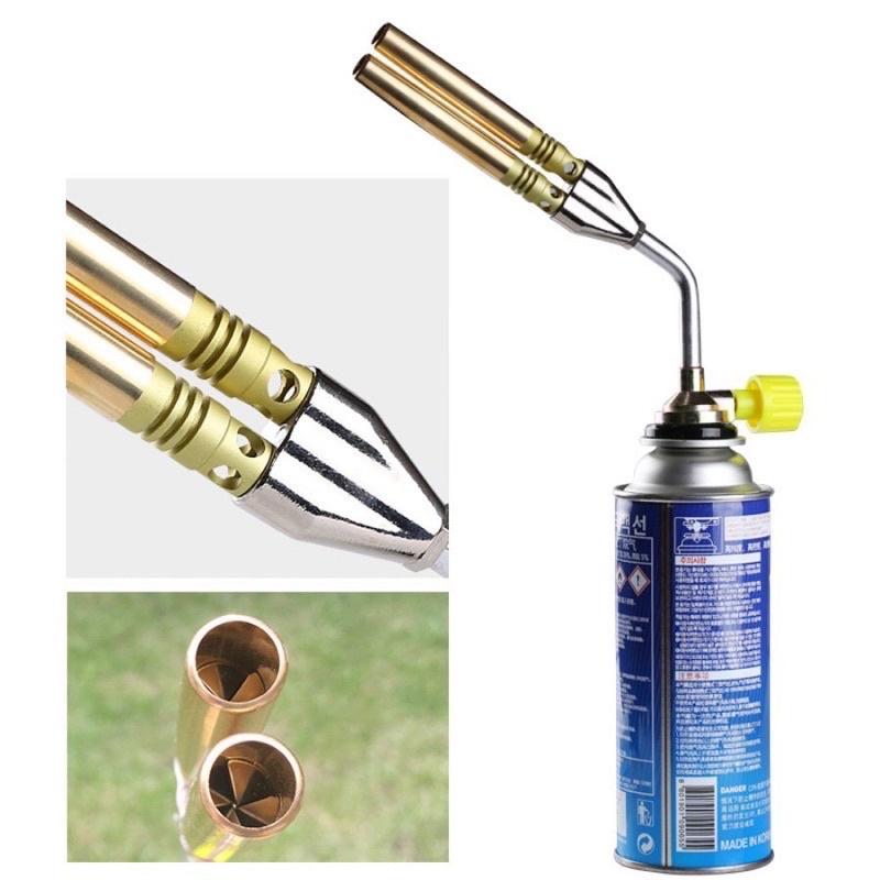 Khò ga đồng 2 nòng lắp bình gas mini