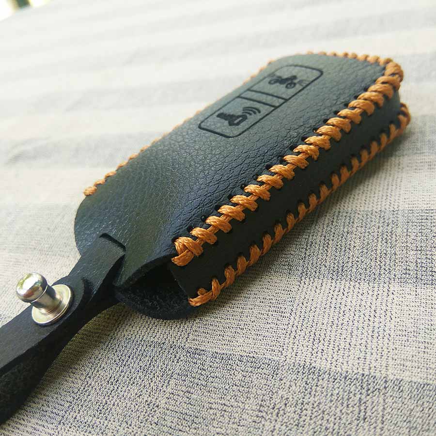 Bao da 2 nút dùng cho chìa khóa smartkey xe máy Honda