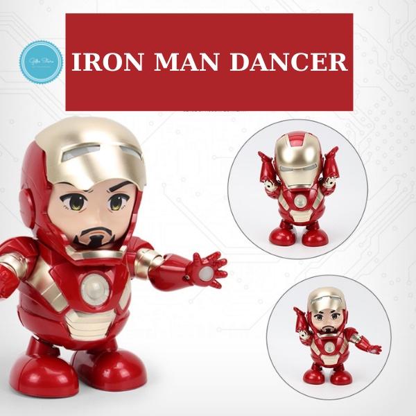 Đồ chơi siêu nhân Người sắt, Người nhện nhảy múa, phát nhạc, phát sáng