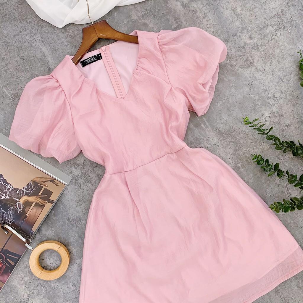 ĐẦM LƯỚI XÒE CỔ TIM 3 MÀU - DA2371