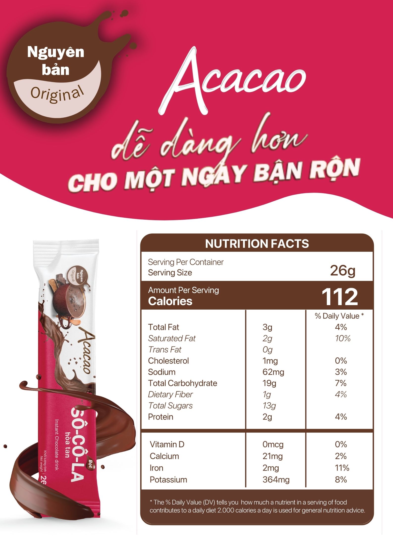 Combo 3 hộp bột Sô Cô La dinh dưỡng VỊ BẠC HÀ, SỮA DỪA và NGUYÊN BẢN phòng ngừa thiếu máu