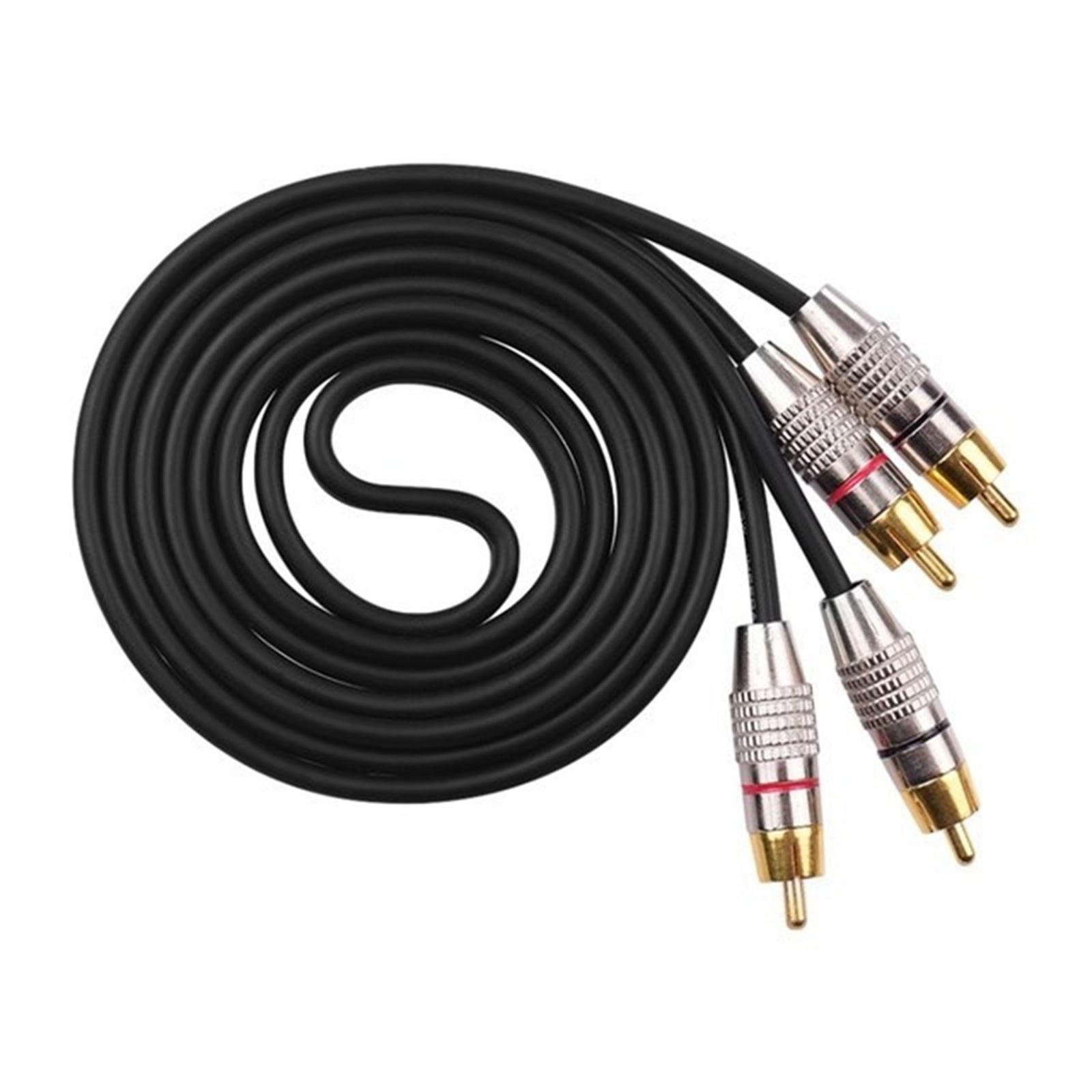 2RCA to 2RCA Stereo Audio Cable Multipurpose for Subwoofer Home Audio