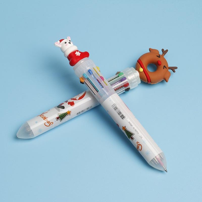 Bút bi 6/ 10 màu hình ông già Noel Giáng Sinh dễ thương