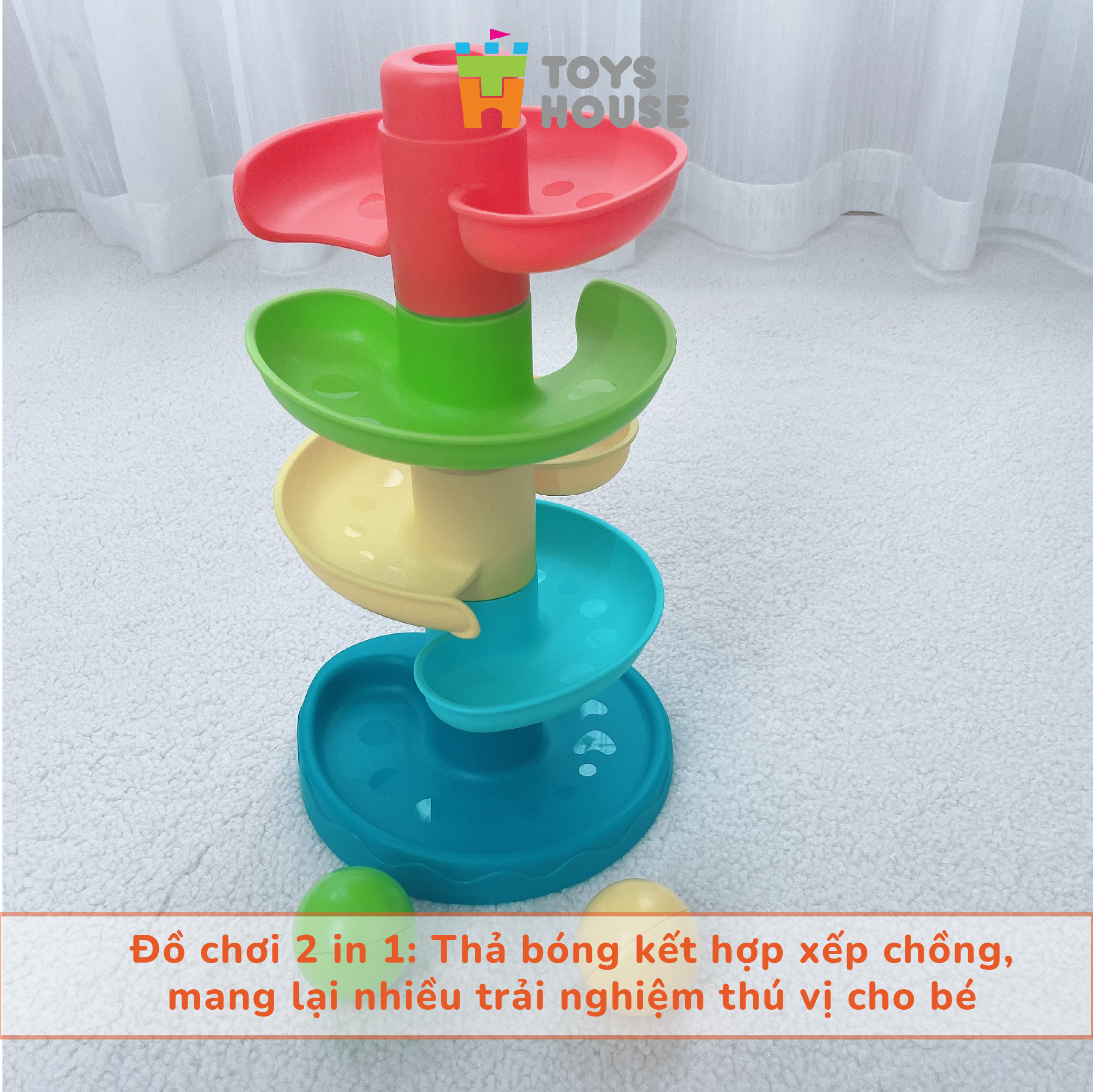 Tháp xếp chồng thả bóng cho bé ToysHouse HE0291