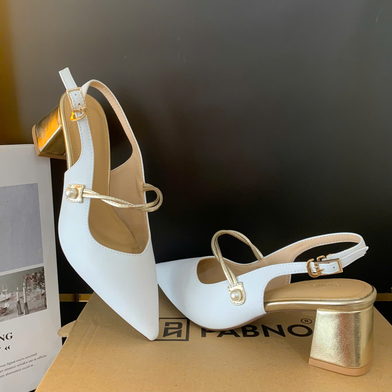 GIÀY SLINGBACK CAO 5CM – NƠ XINH – DÁNG TIỂU THƯ SANG TRỌNG