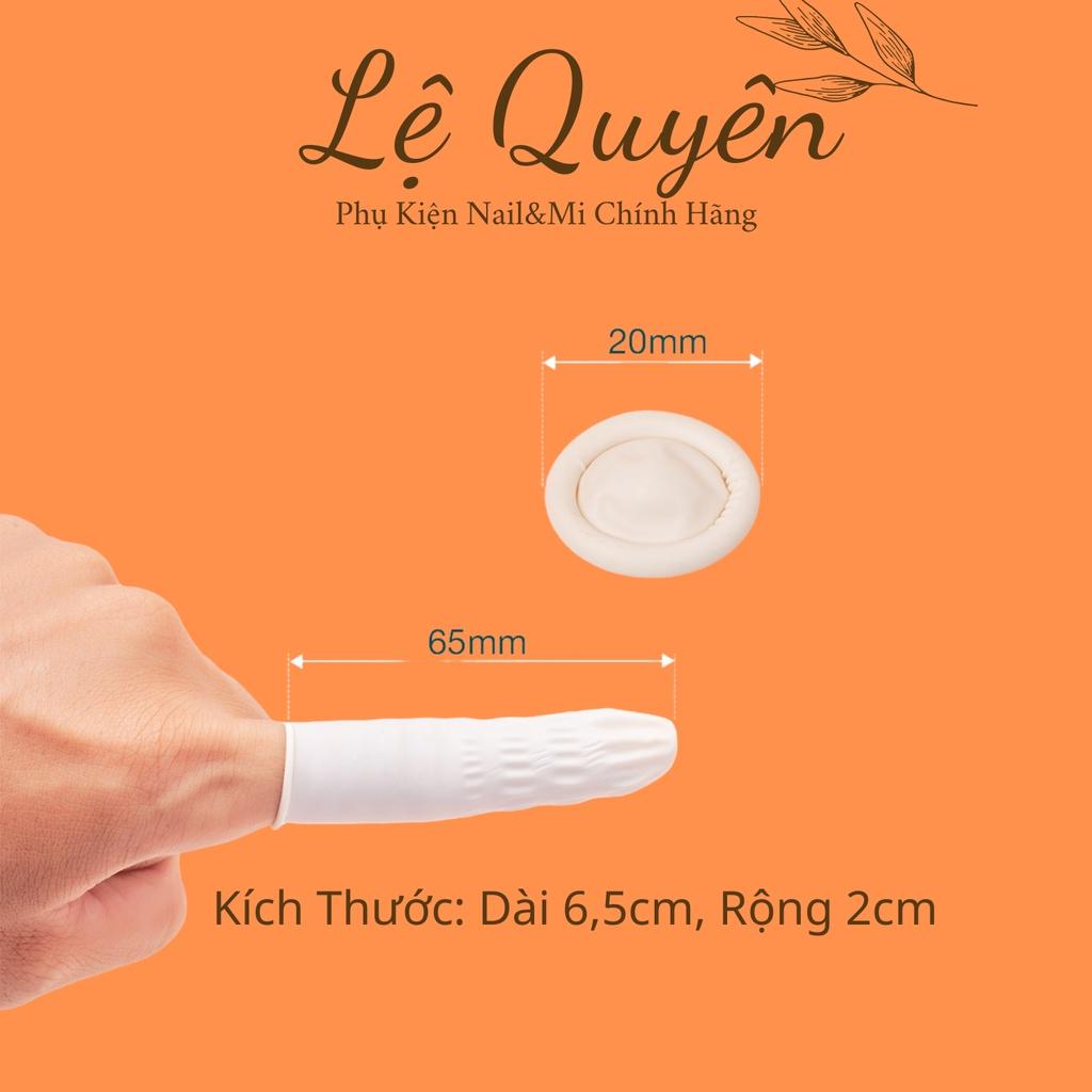 Bao Ngón Tay Cao Su 1 Gói 200C_Bao Ngón Tay Chuyên Dụng Trong Nail& Phun Xăm Thẩm Mỹ