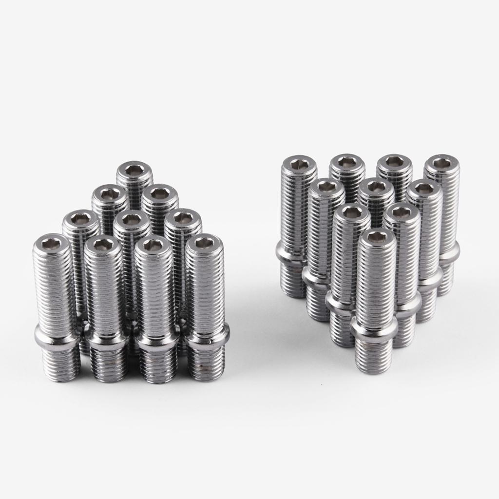 40 Pieces M12x1.5-M12x1.5 Extended Wheel Stud Conversion Tall Lug Screw Adapter