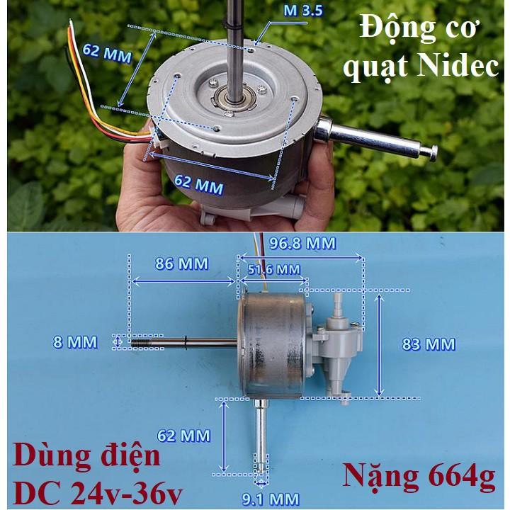 Động cơ quạt DC24v-36v Nidec - Nhật Bản