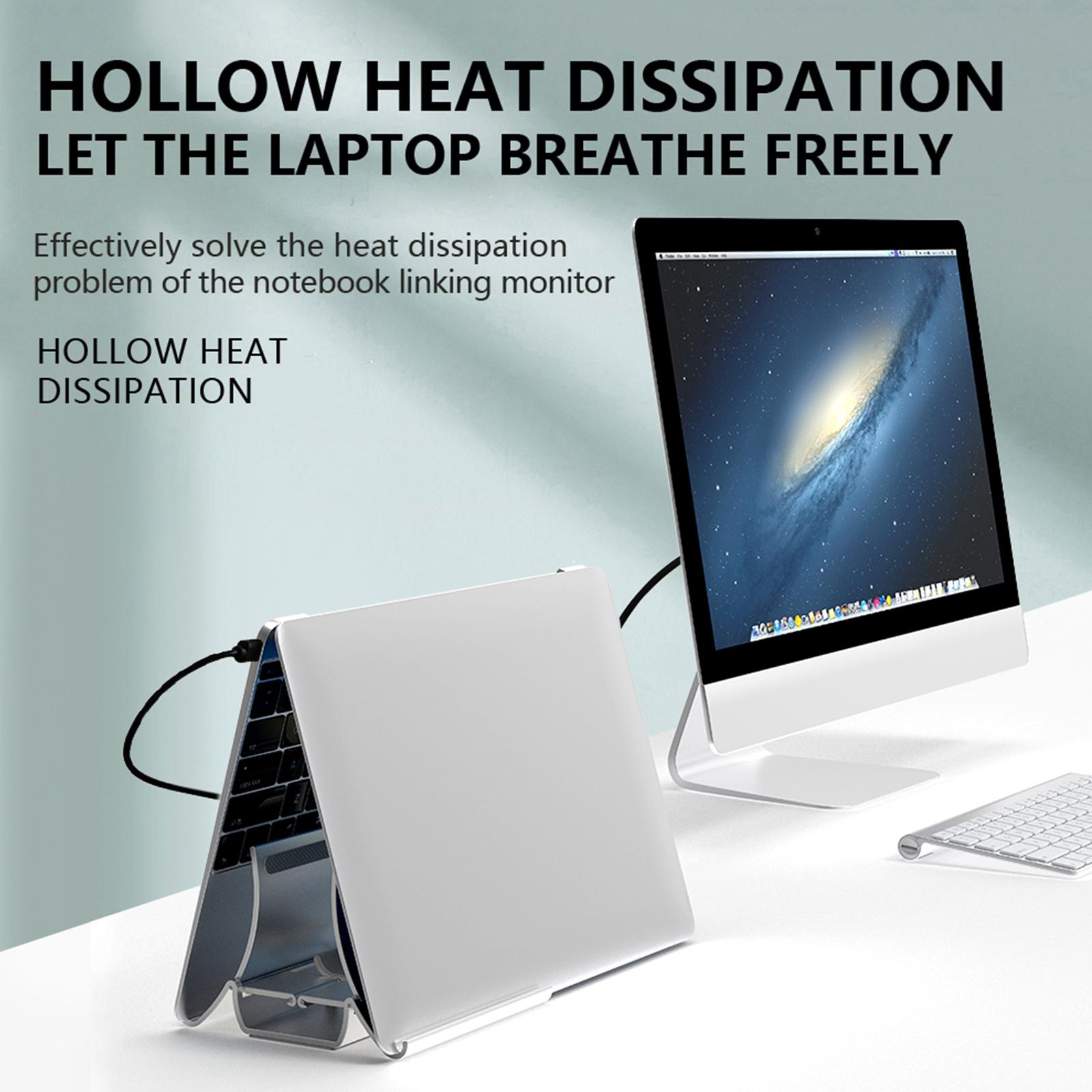 Vertical Laptop Stand Holder Desk Anti-slip Gravity Tablet & Phone Holder Space-Saving Desk Organizer Notebook Stand