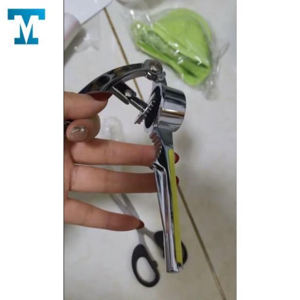 Dụng cụ kẹp tỏi, hành thông minh cho nhà bếp-Kẹp tỏi 3 in 1 inox xịn