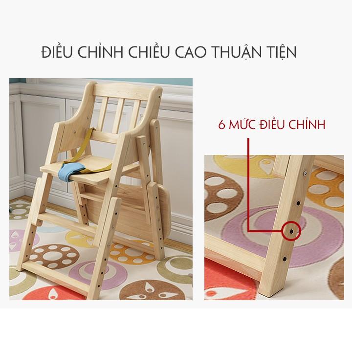 Ghế Ăn Dặm Cho Bé - Ghế Ăn Dặm Đa Năng - Ghế Ăn Bột Bằng Gỗ