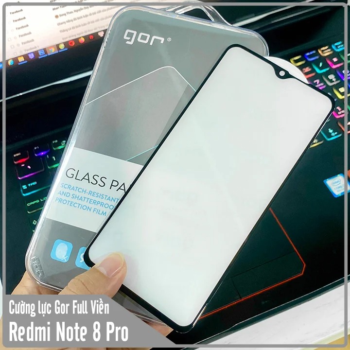 Kính cường lực Gor Full viền 9D cho Xiaomi Redmi Note 8 Pro - Hàng Nhập Khẩu