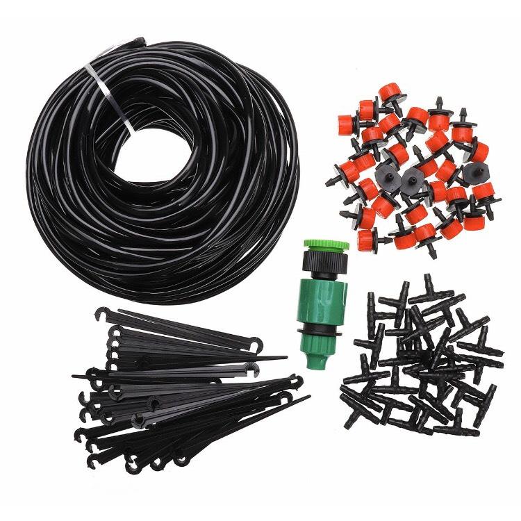 Bộ tưới cây tự động 20 đầu nhỏ giọt 8 tia kèm van nước hẹn giờ cao cấp