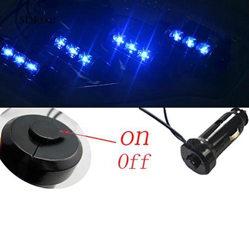Set 4 bóng đèn sạc trang trí xe hơi 4 trong 1