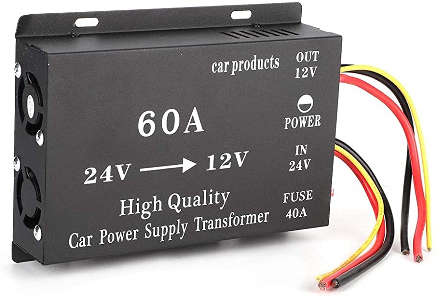 Bộ đổi nguồn DC24V sang DC12V 60A Sử dụng cho các bộ sạc, dàn âm thanh, camera, định vị, đèn LED chiếu sáng