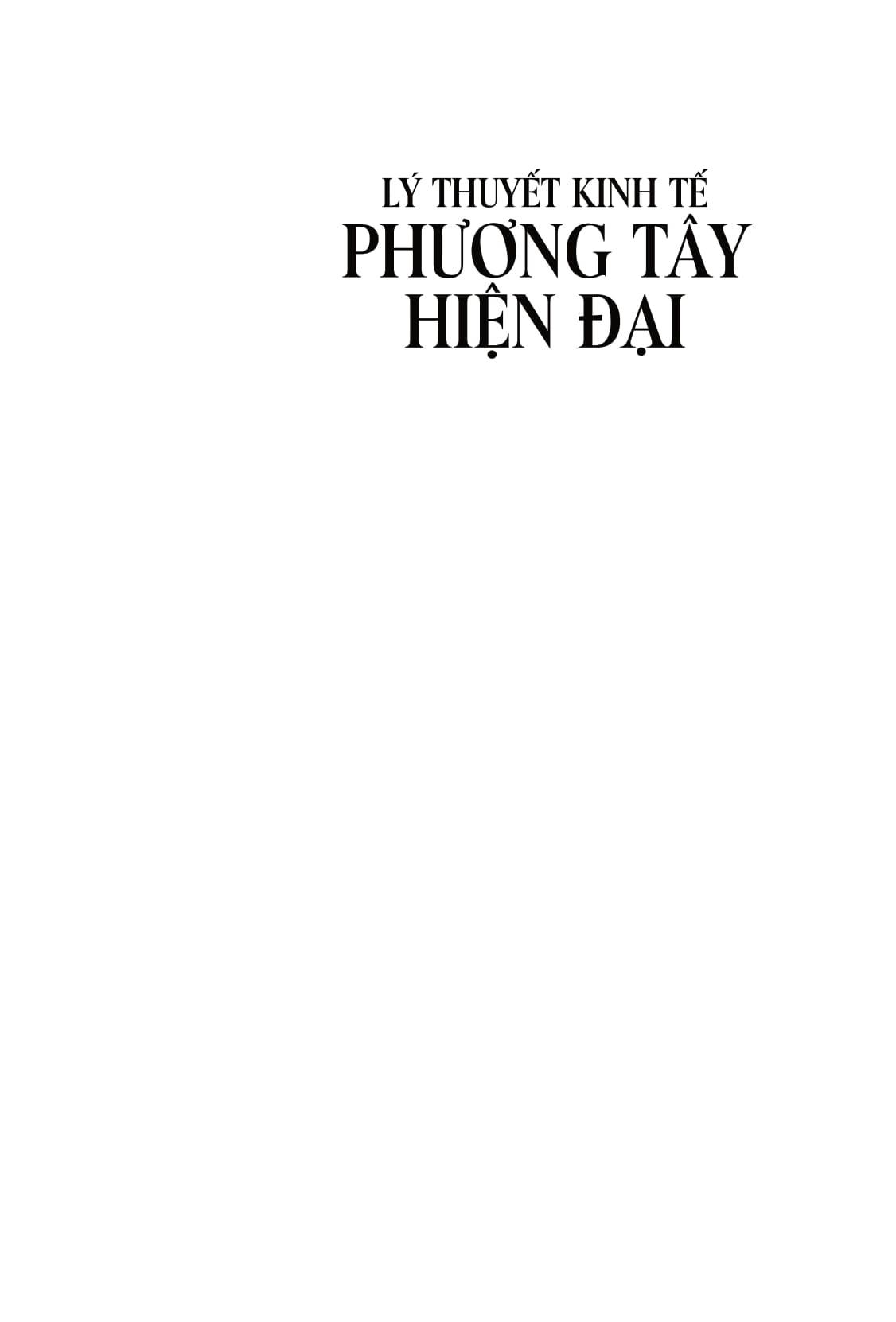 Sách - Lý Thuyết Kinh Tế Phương Tây Hiện Đại