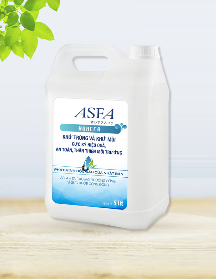 Nước khử trùng và khử mùi cực kỳ hiệu quả, an toàn, thân thiện môi trường ASFA-HORECA JAPAN Bình 5L