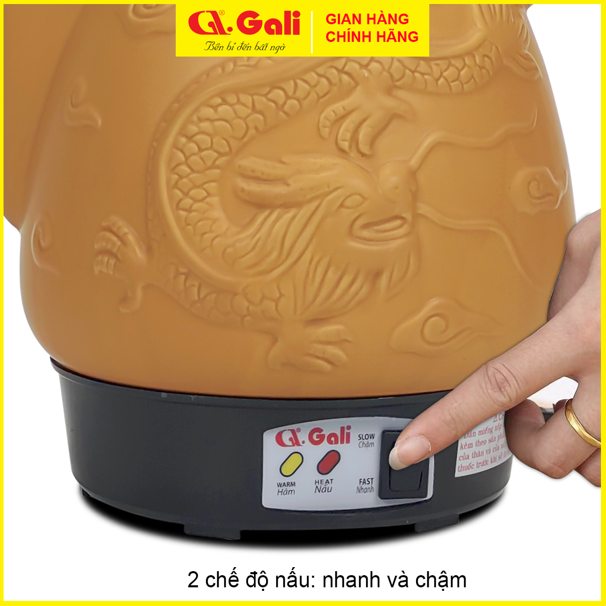 Bình nấu thuốc đa năng Gali GL-1802 dung tích 3.3 lít, sắc thuốc nam bắc, tiềm thực phẩm, canh dưỡng sinh, hàng chính hãng 100%, bảo hành 36 tháng Gali