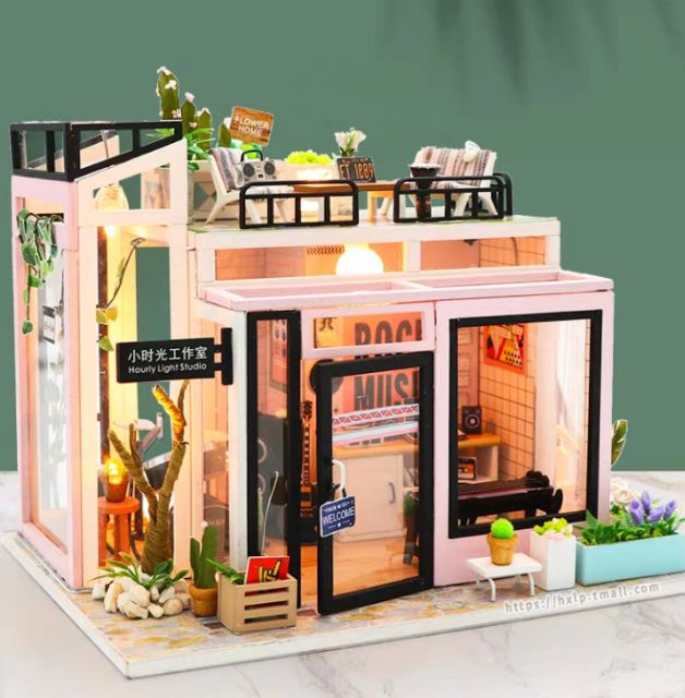 Mô hình nhà gỗ búp bê Dollhouse DIY - M903 Hourly Light Studio