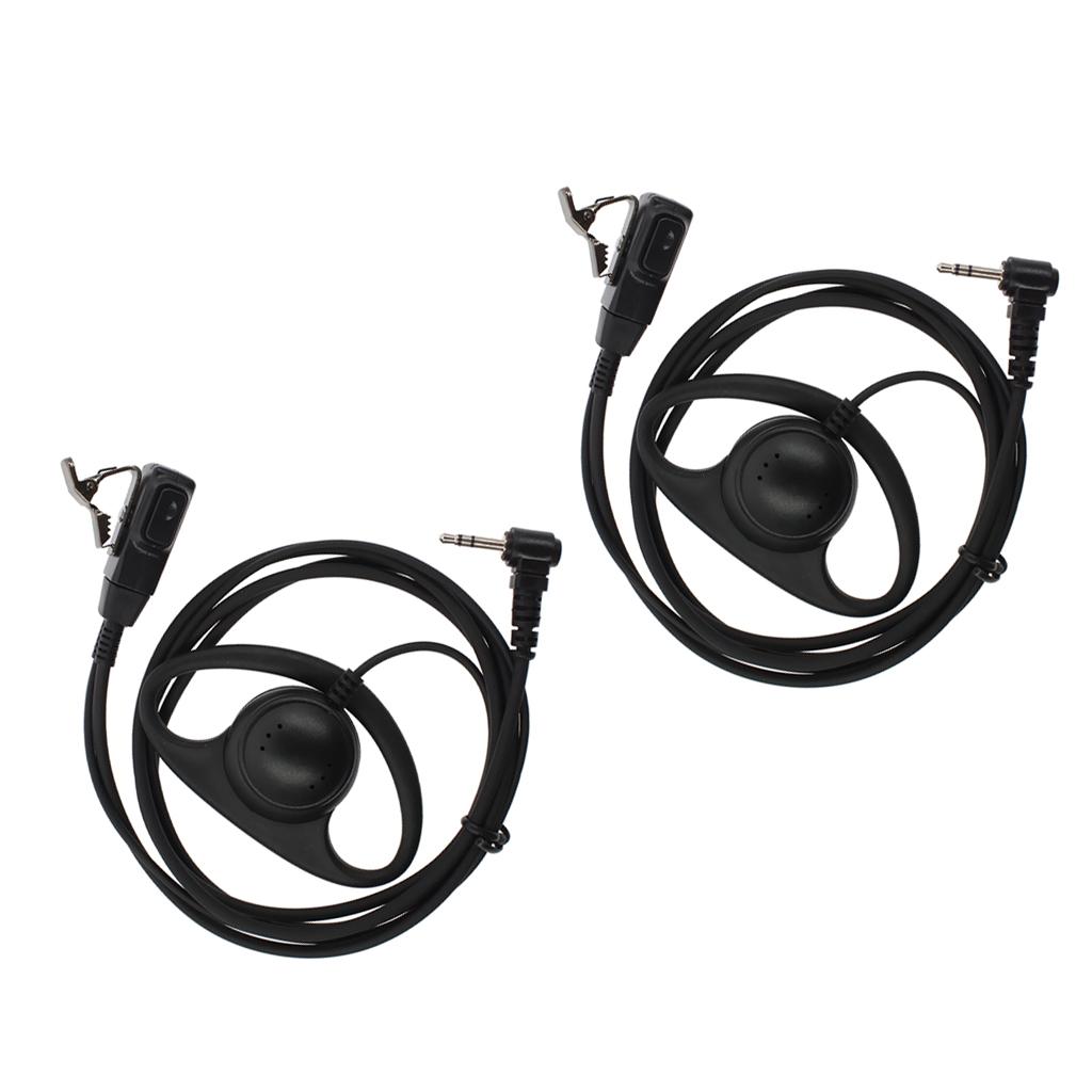 D Shape Earpiece Headset PTT For  COBRA Two Way Radio Walkie Talkie