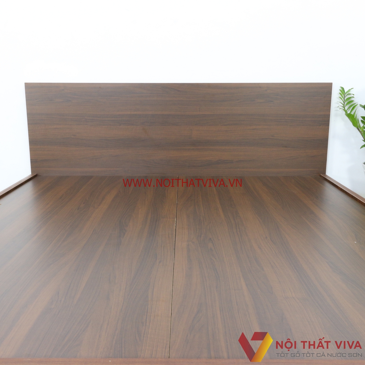 Giường Ngủ Gỗ MDF Melamine Màu Nâu Đẹp Hiện Đại Giá Rẻ