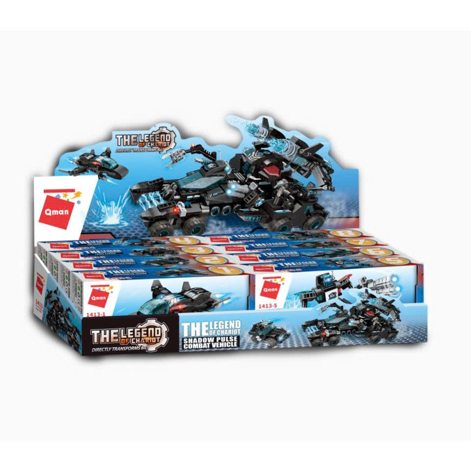 Đồ chơi - QMAN - 1413 Bộ đồ chơi xếp hình mô hình xe chiến đấu Shadow Pulse - giao lẻ ngẫu nhiên