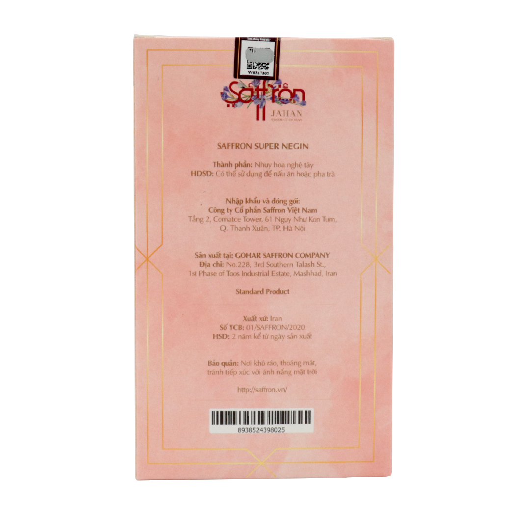 Nhụy hoa nghệ tây Saffron JAHAN 1g